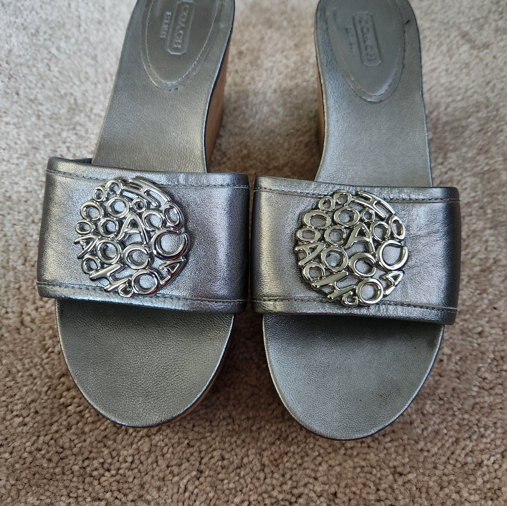 Coach Metallic Sandals